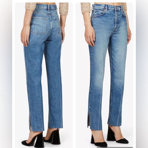 Reformation Denim - Reformation Gem Slit-Hem Straight-Leg Jeans Size 29 NWT